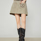 Retro Rope Embroidered Jacket / Mini Skirt FER0391