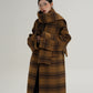 Plaid Long Wool Coat SRS0390