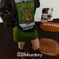 Tiger Print Sweatshirt Top / Green Mini Skirt LLA0619