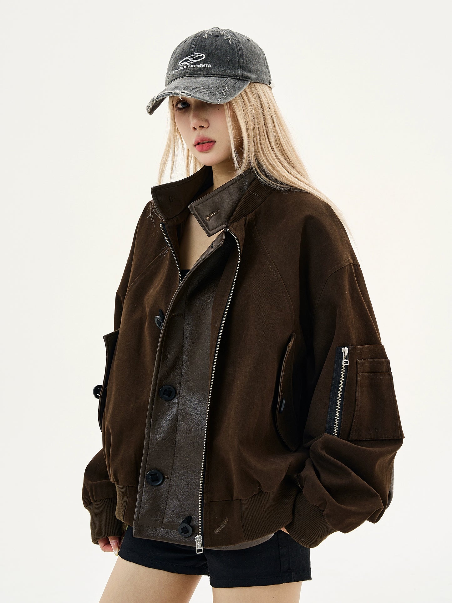 Suede Stand Collar Jacket MAD0013