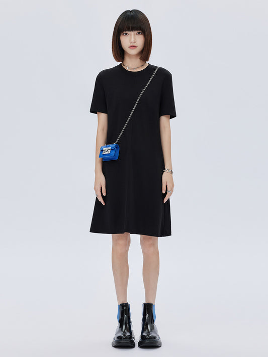Crew Neck T-Shirt Short Dress SHN0010