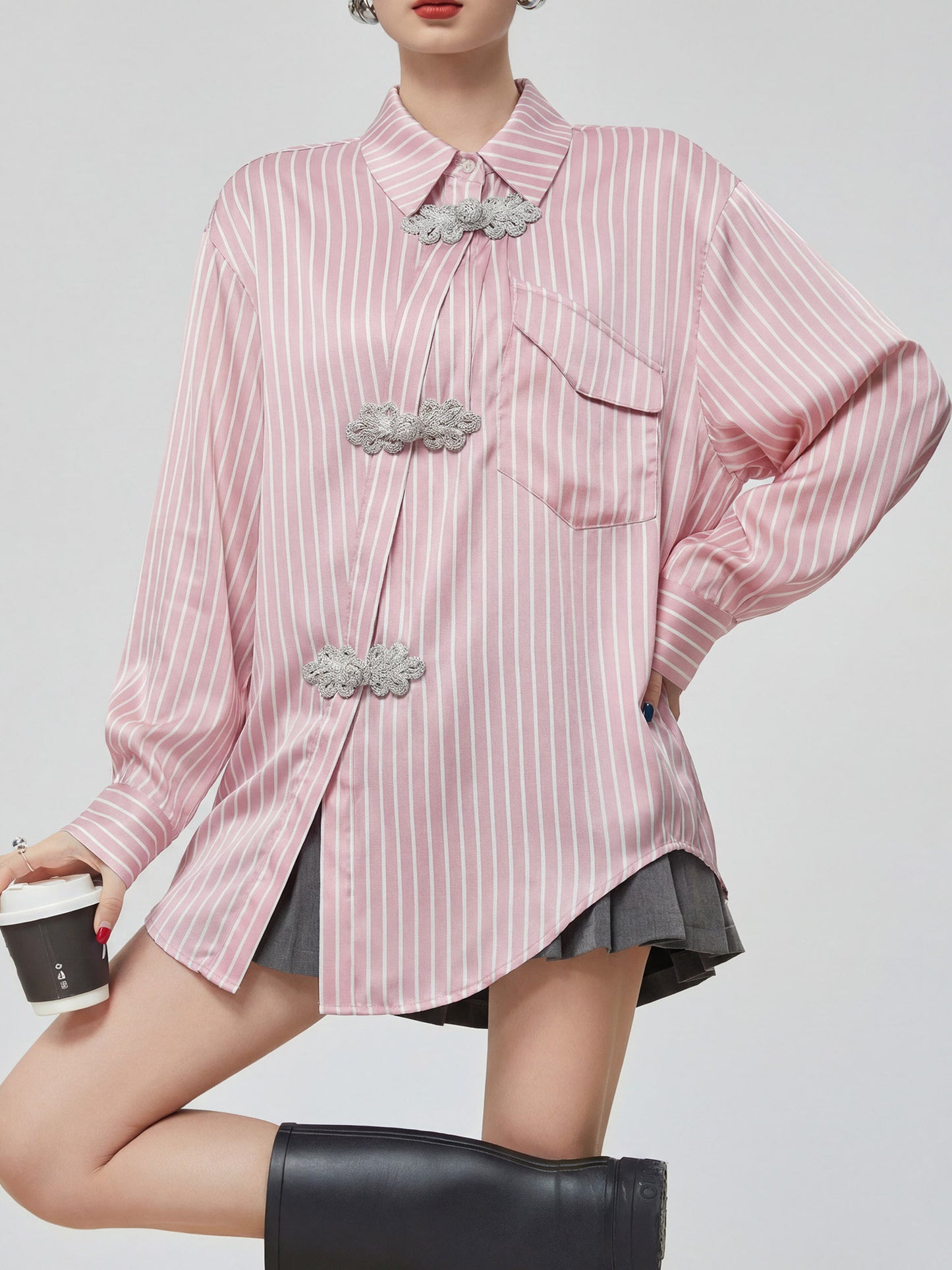 Chinese-style Long-Sleeve Shirt FER0047
