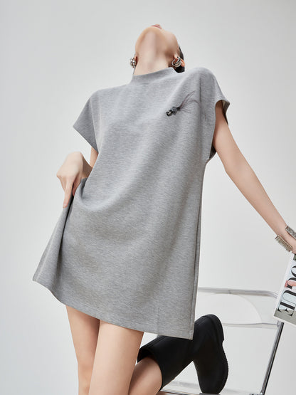 Mock Neck T-Shirt Dress FER0141