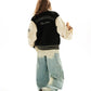 Retro Color Block Baseball Jacket HGX0041