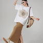 Flower Print Short-Sleeve T-Shirt FER0041
