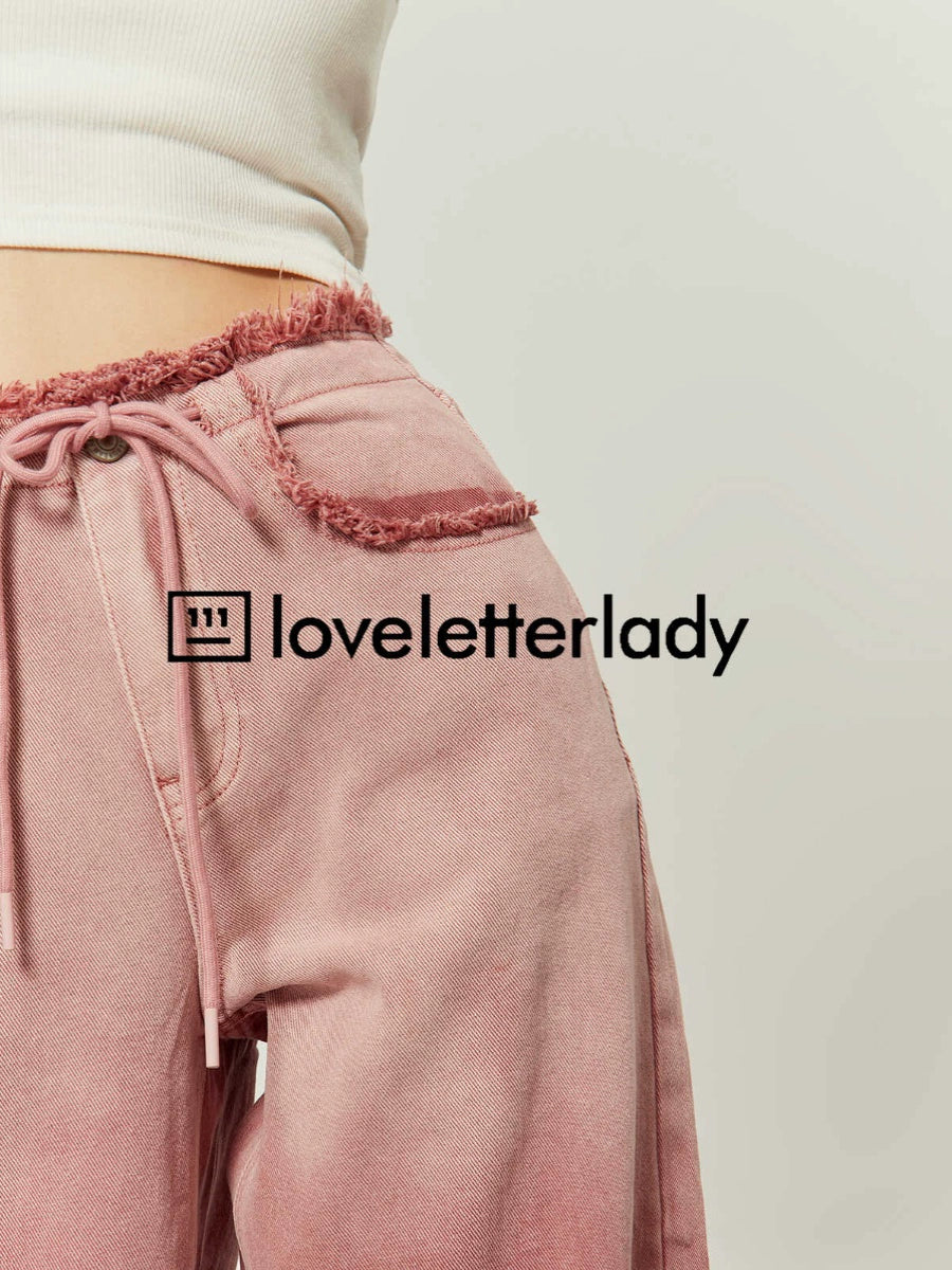 Dirty Pink Gradient Denim Pants LLA0155