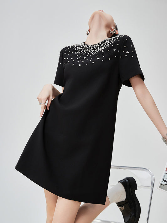 Bijou Neck Mini Dress FER0205