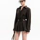 Plaid Pleated Shirt Dress TUW0006