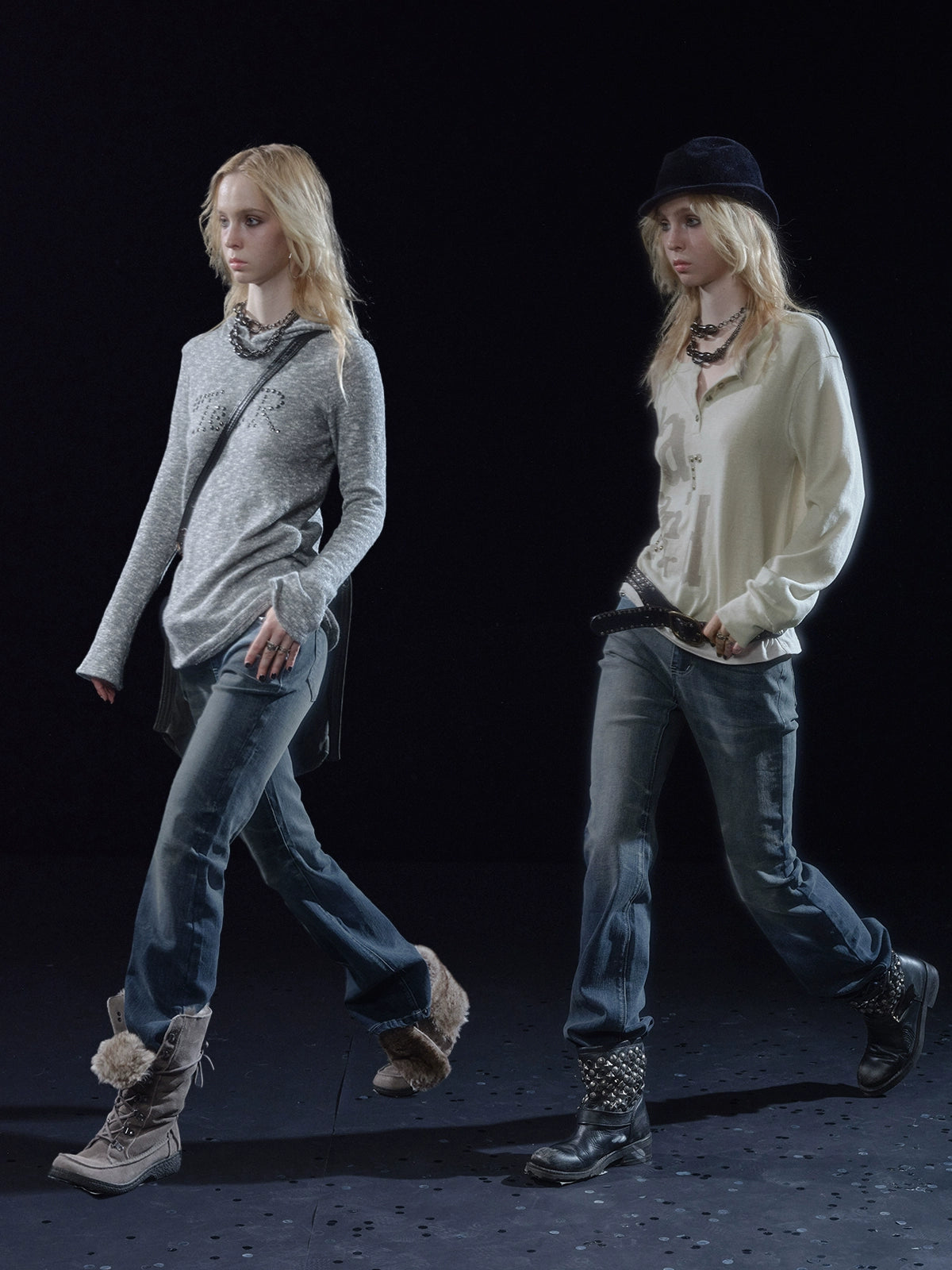 Vintage Washed Flare Jeans WAT0013