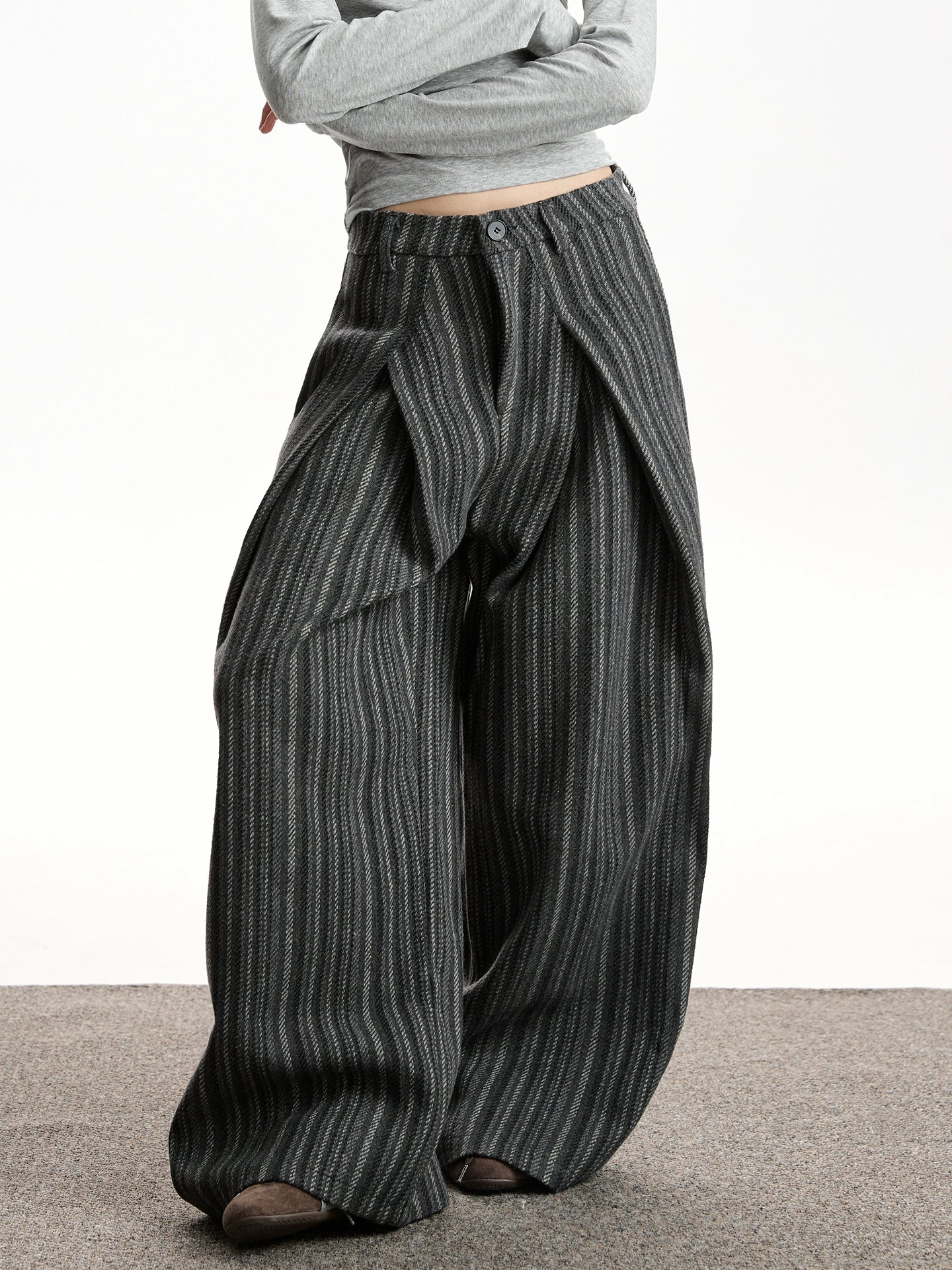 Striped Wool Casual Pants VAT0010