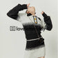 Retro Black And White Gradient Knit / Skirt  LLA0326