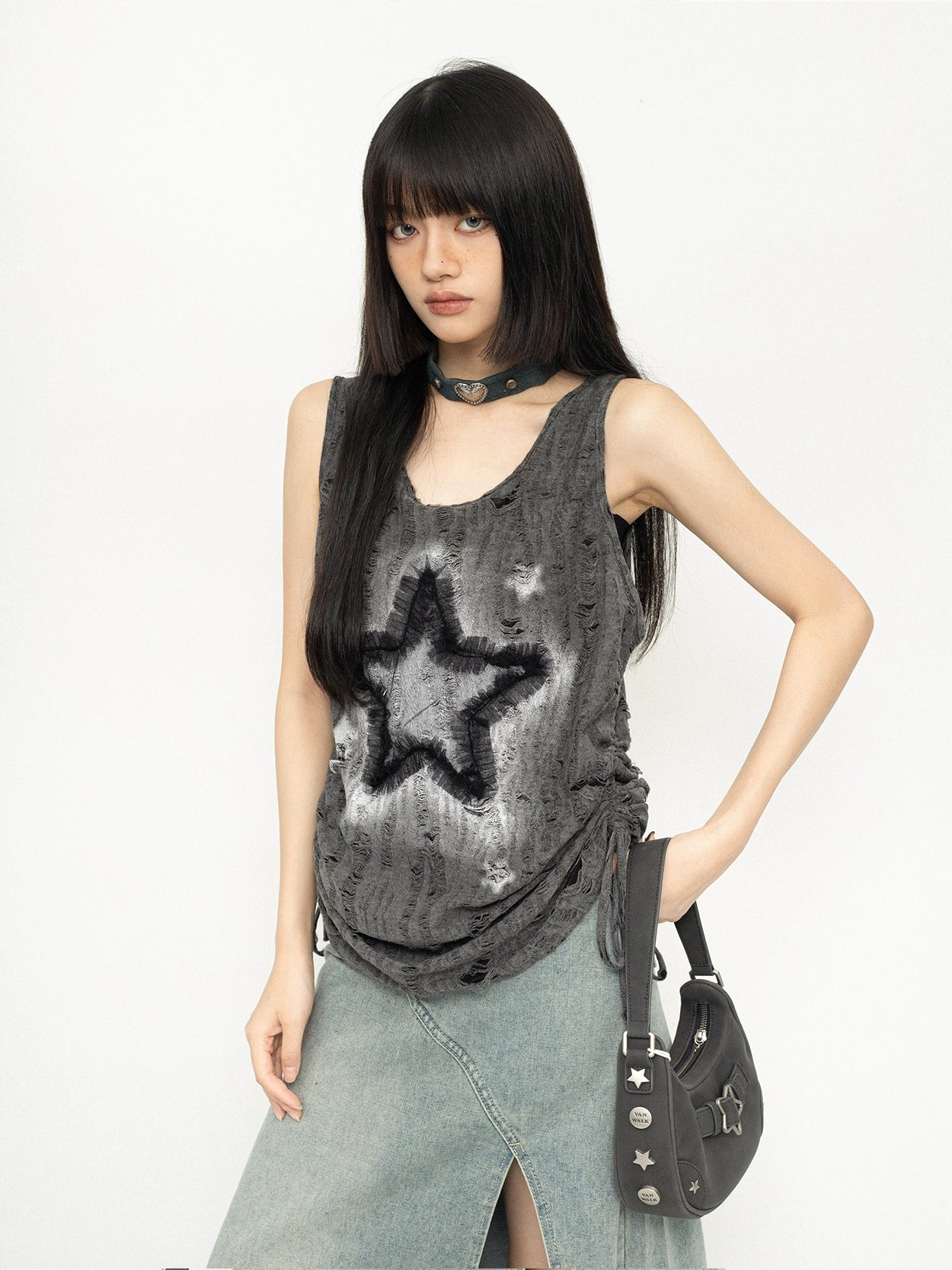 Big Star Sleeveless Tops ZRS0019