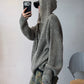 Reversible Mesh Zip-Up Knit Hoodie DAZ0010