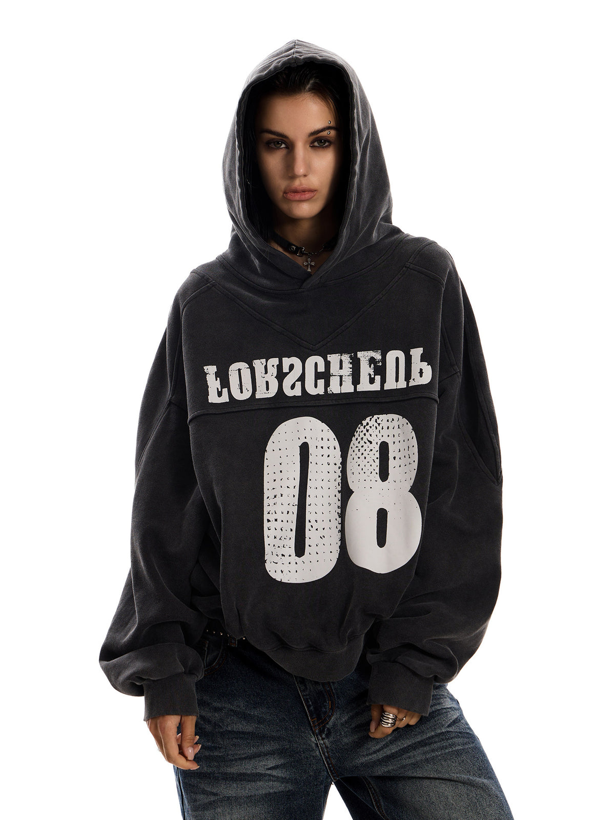 Number Logo Pullover Hoodie ZTS0024