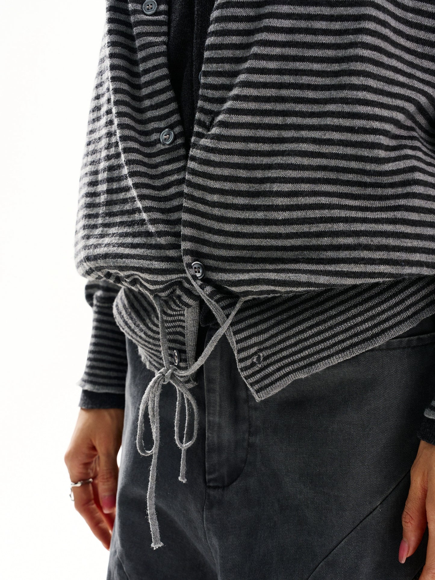 Stripe Two Piece Knit Sweater HGX0040