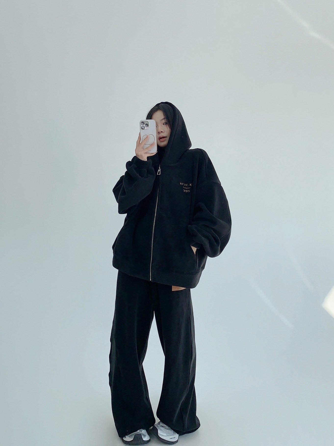 Fleece Zip-Up Hoodie / Fleece Wide Pants YLS1015