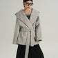 Open Collar Long Coat SRS0414