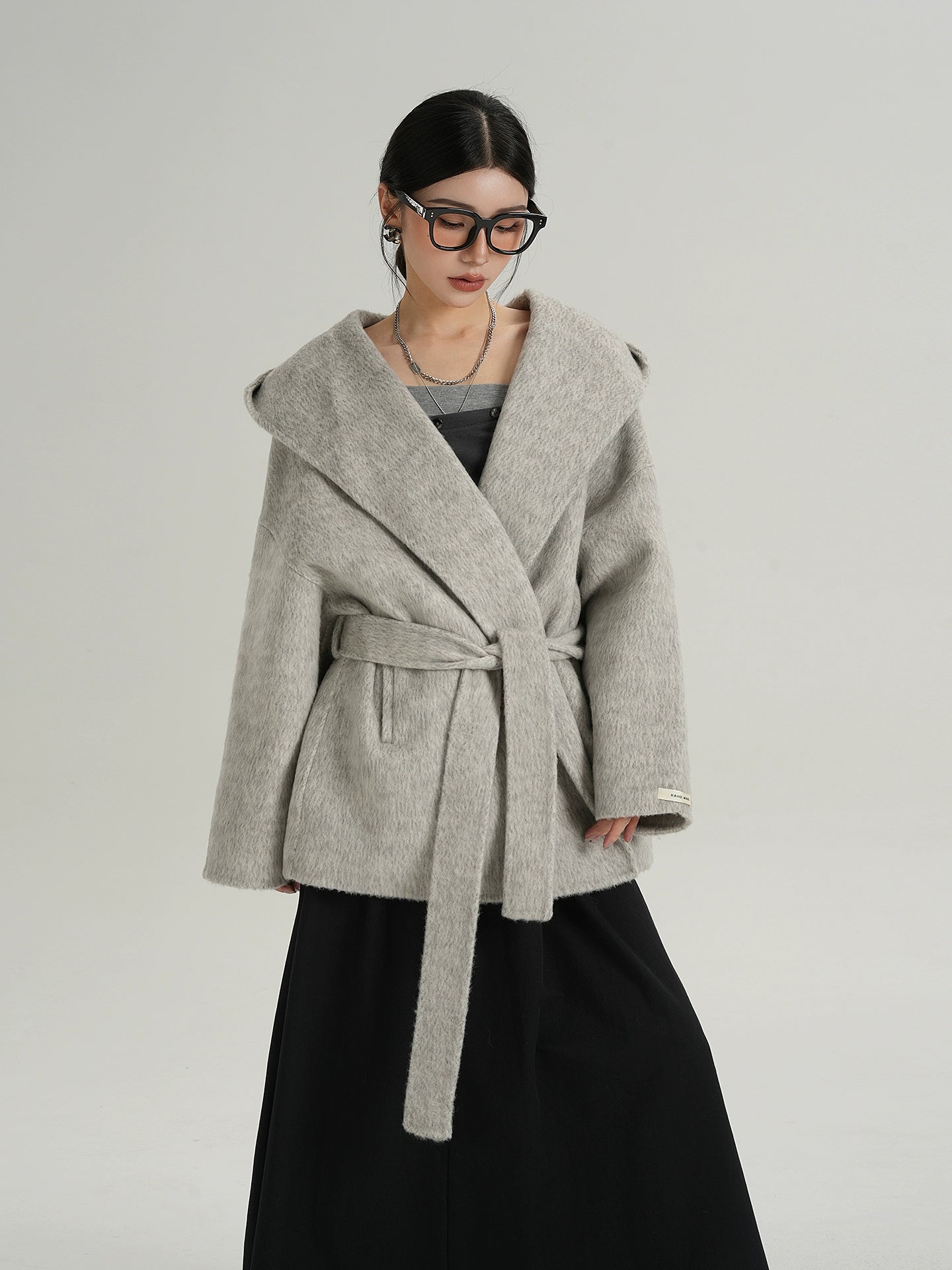 Open Collar Long Coat SRS0414