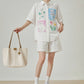 Flower Print Short Sleeve Shirt / Shorts FER0308