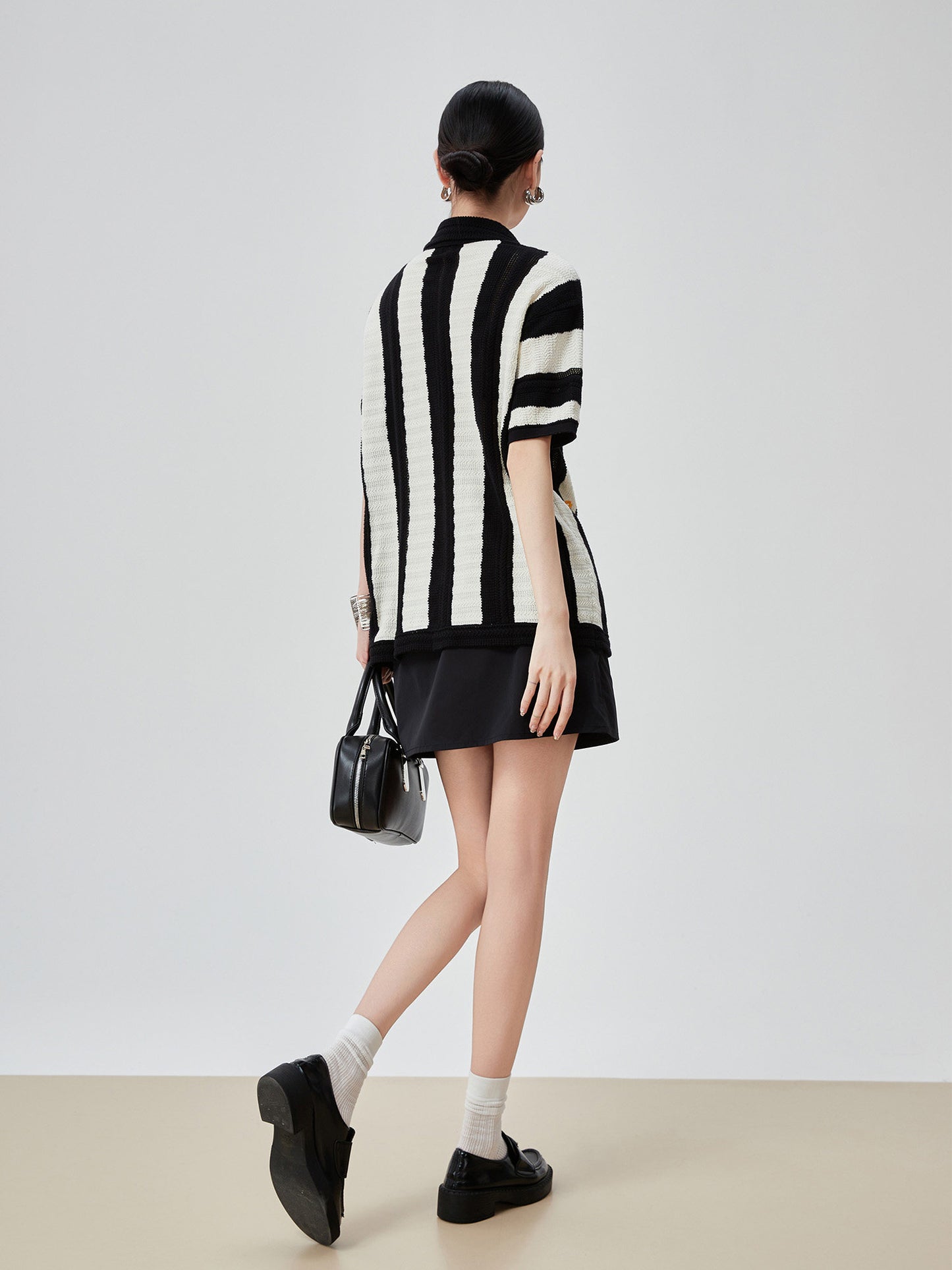 Retro Short-Sleeve Knit Shirt FER0145