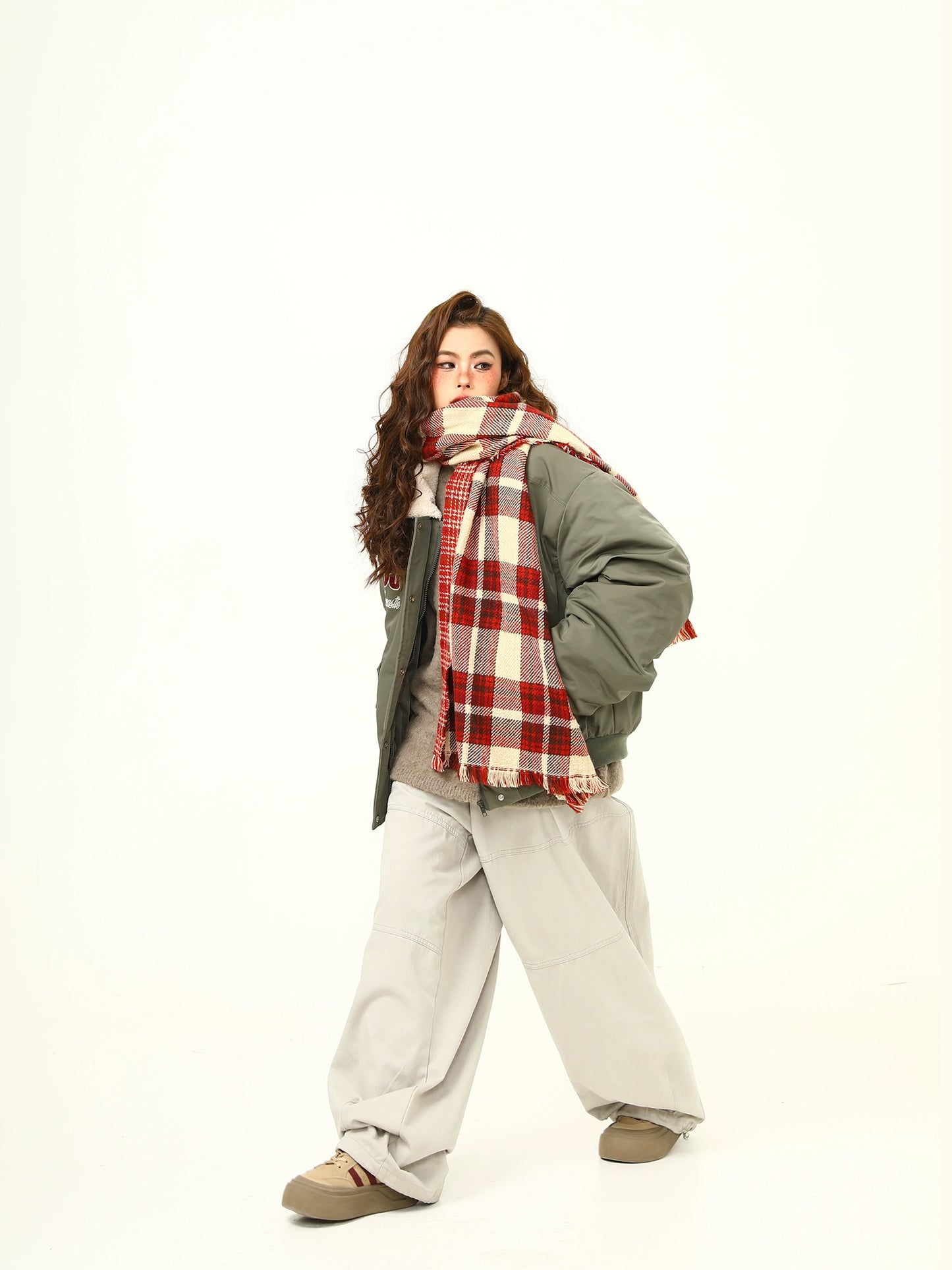 Retro Lambswool Collar Cotton Jacket WDZ0039