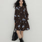 Retro Flower Print Dress VAS0184