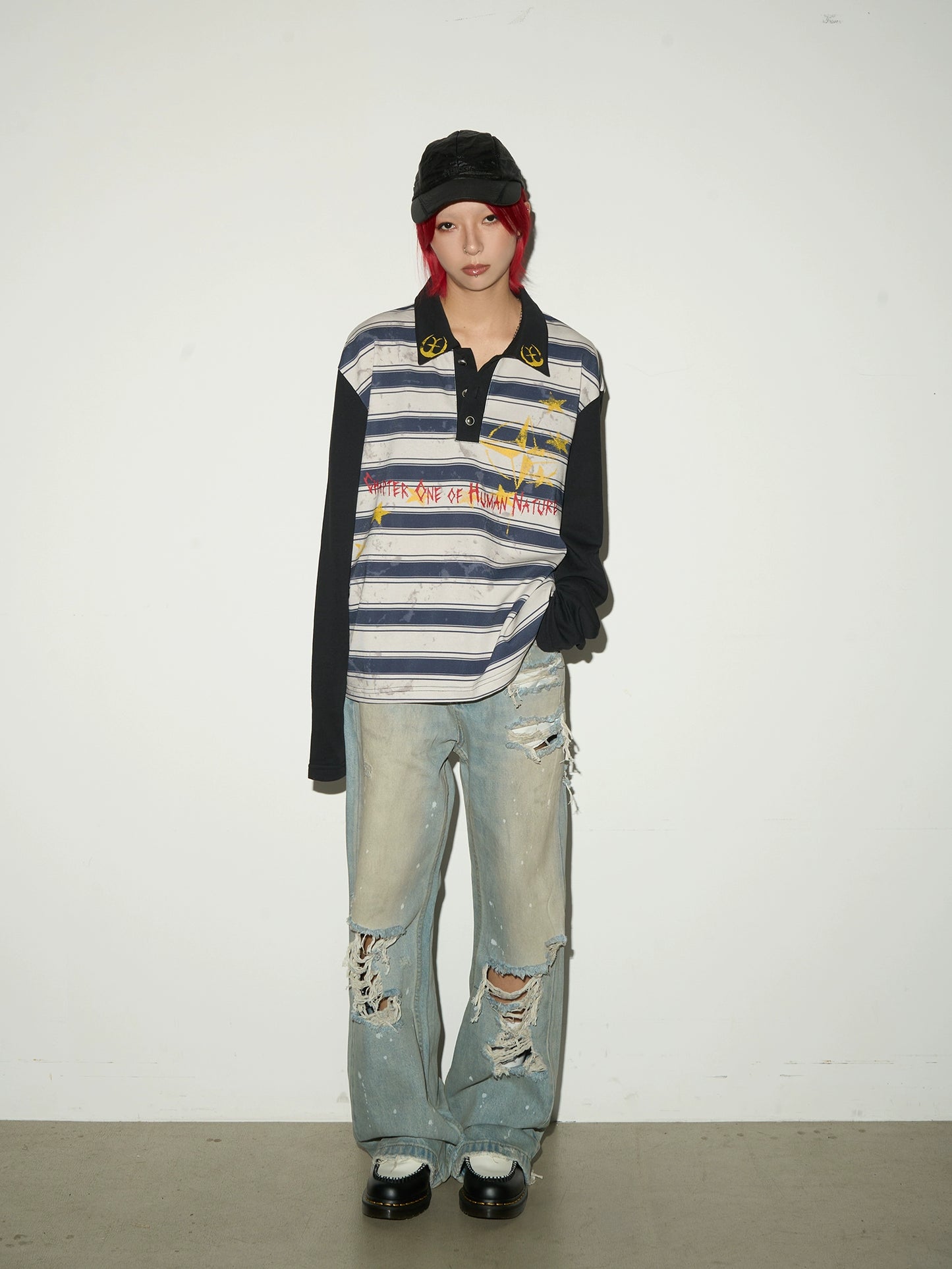 Polo Neck Long Sleeve T-Shirt MCY0013