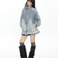 Stand Collar Flare Denim Jacket BGS0048