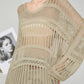 Sheer Oversized Knit Top FER0361
