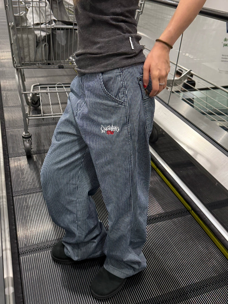 Embroidered Casual Stripe Jeans CYE0026