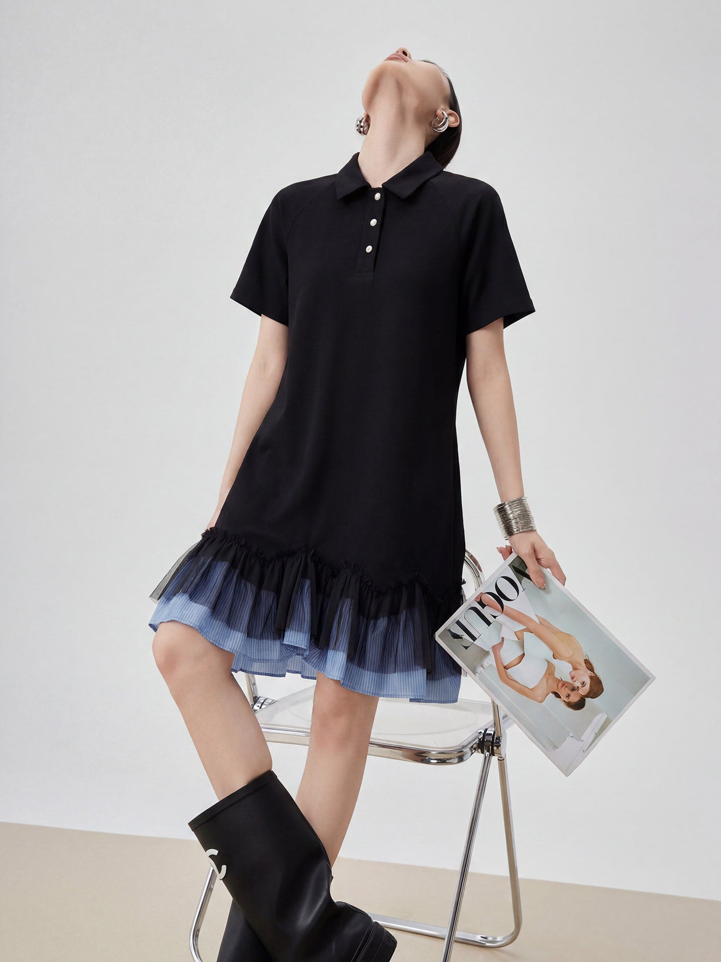 Docking Frill Polo Dress FER0305