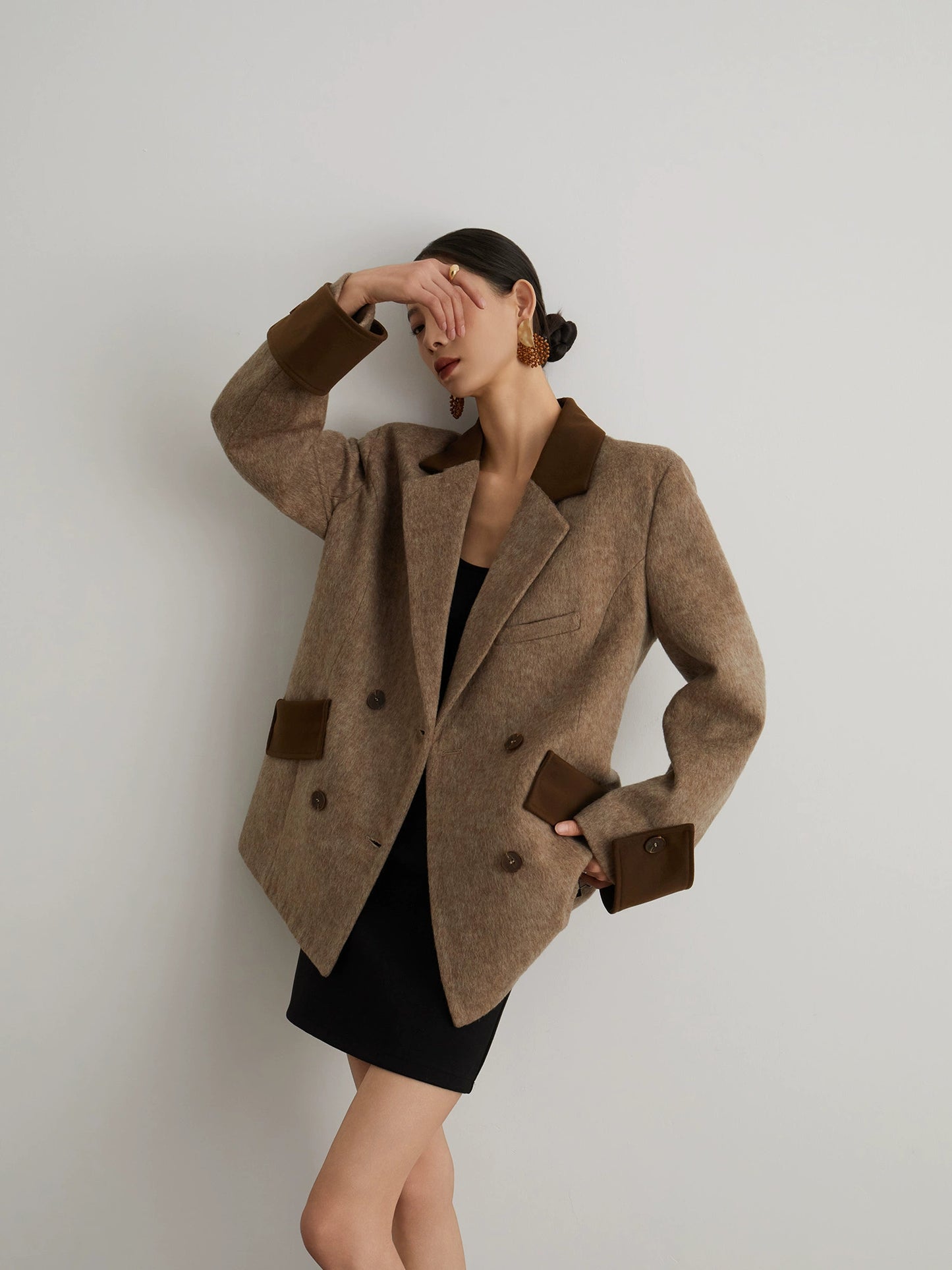 Luxury Suede Jacket / Tight Mini Dress SUY0012