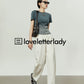 Gradient Gray Short Sleeve T-Shirt / White Pants LLA0199