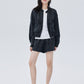 Round Neck Zip-Up Short Jacket SHN0022