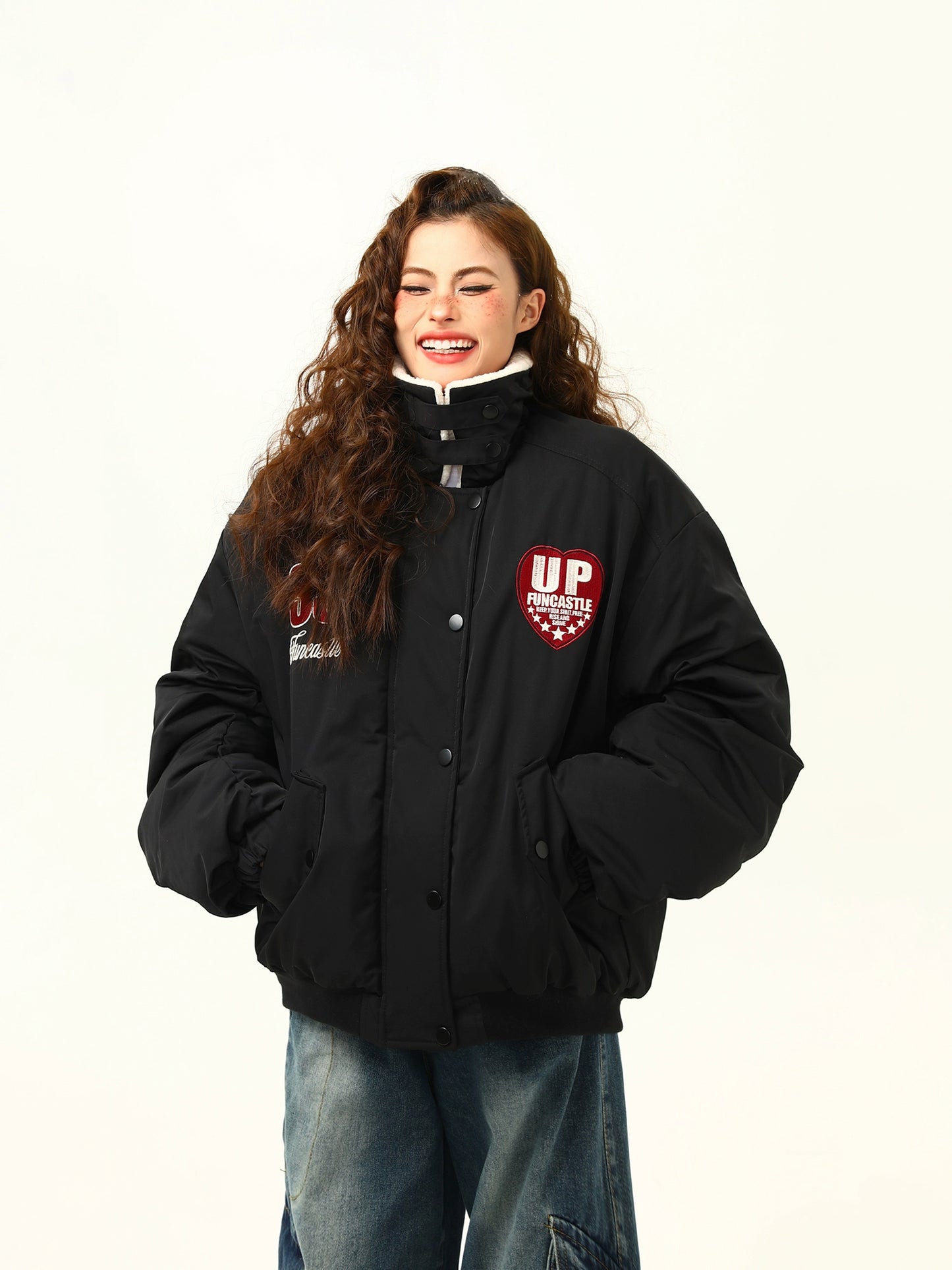 Retro Lambswool Collar Cotton Jacket WDZ0039