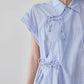 Blue Striped Sleeveless Shirt FER0177