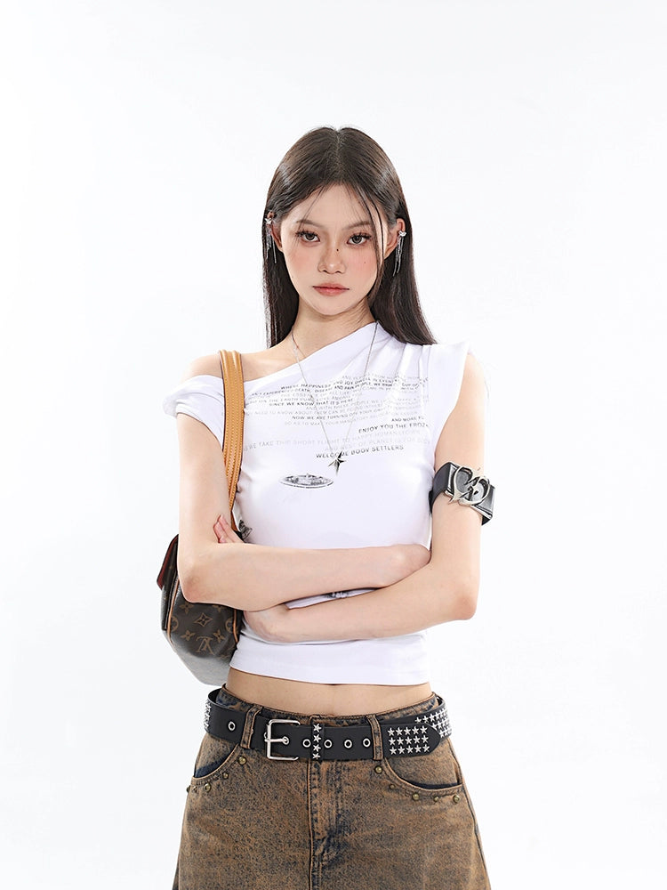 One Shoulder Street Tops CCS0027