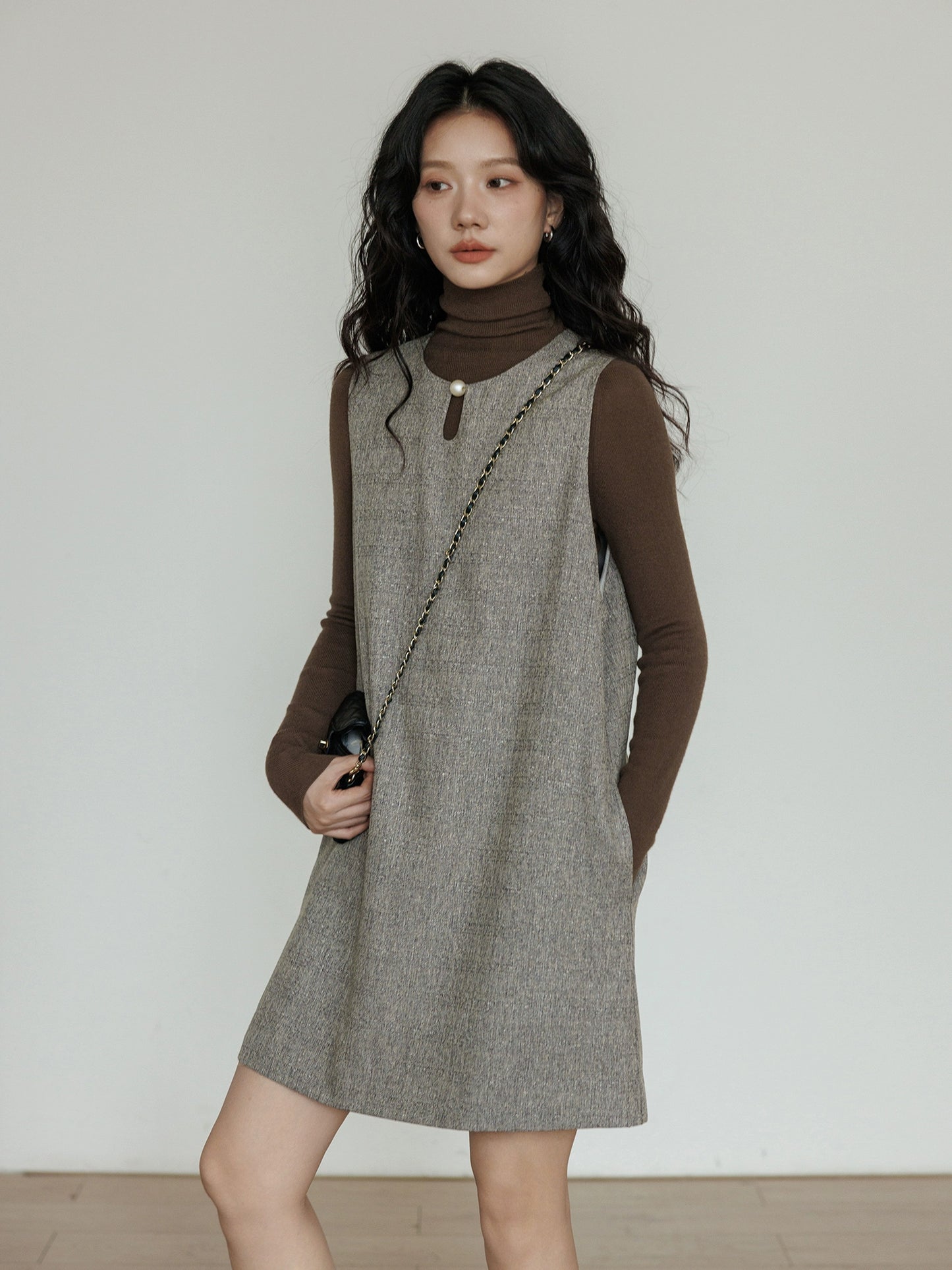 Crew Neck Vest Dress VAS0170