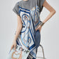 Printed Scarf Layered-Style Dress FER0291
