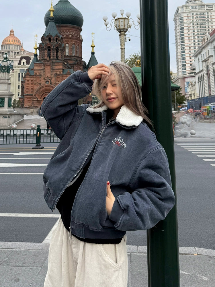 Fur Collar Fleece Work Jacket CYE0058