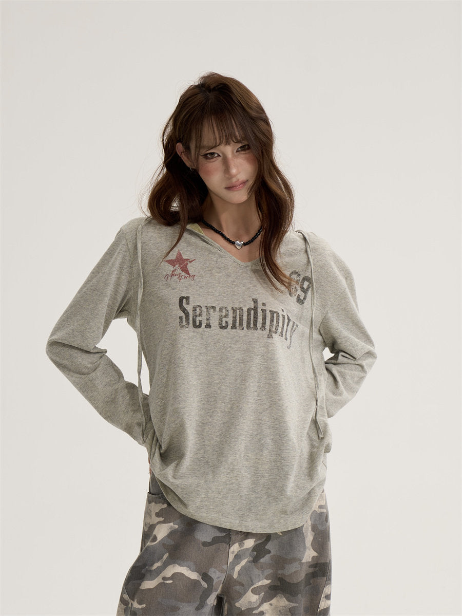 V-Neck Long Sleeve Top  ONP0010