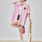 Heart Embroidery Short-Sleeve Shirt FER0176