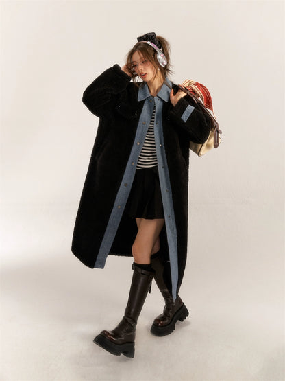 Denim Shearling Casual Coat  ASG0050