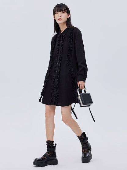 Small Frill Shirt Dress SHN0032