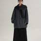 Hood Scarf Mid Length Wool Coat SRS0358