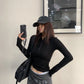 Half-Button Slim Top YLS1052