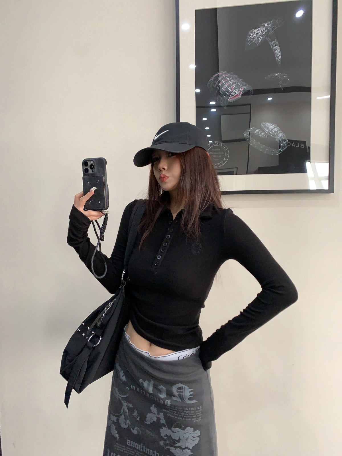 Half-Button Slim Top YLS1052