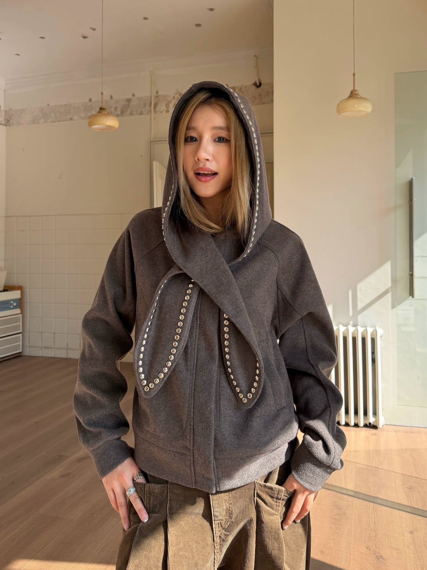 Rabbit Ear Knit Jacket CYE0089