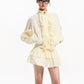 Stand Collar Ruffle Jacket / Ruffle Mini Skirt TUW0002