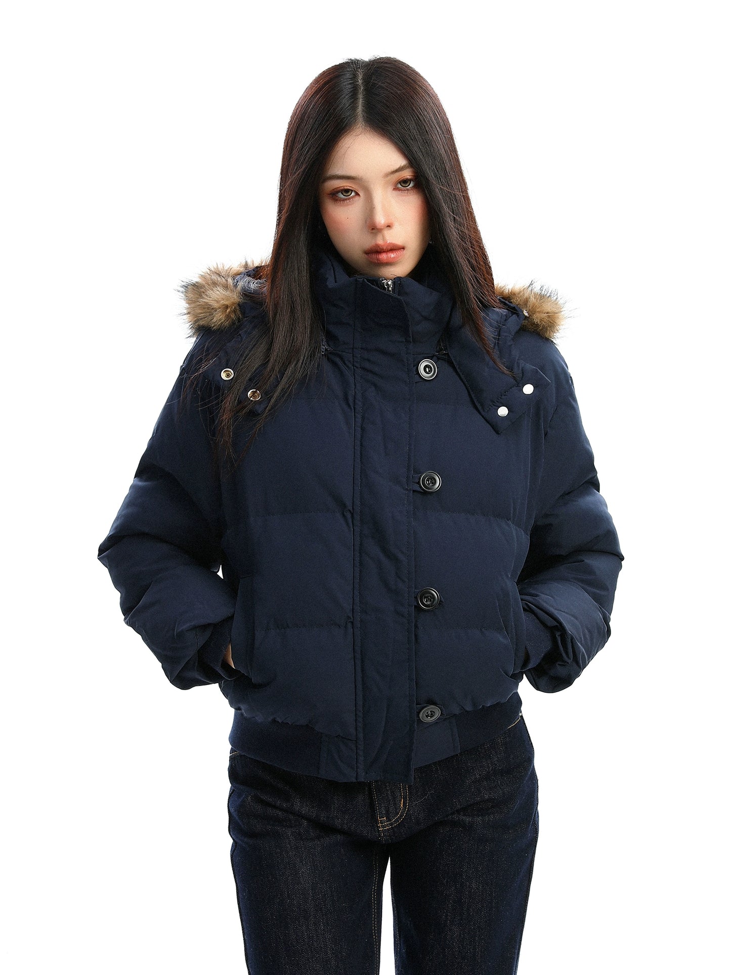 Fur Hood Compact Down Jacket BGS0029